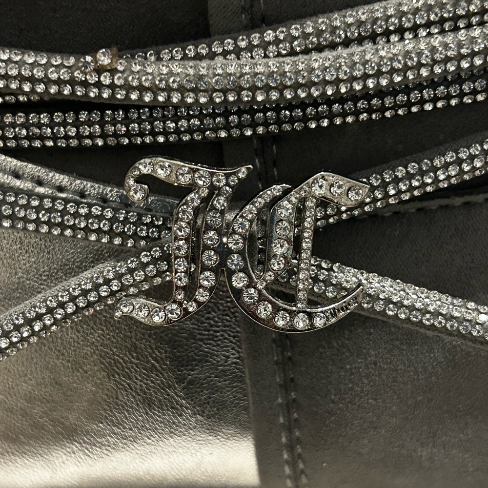 NEW Juicy Couture faux fur Kandar Grey Silver Ankle Boots women’s size 9 - Picture 10 of 13